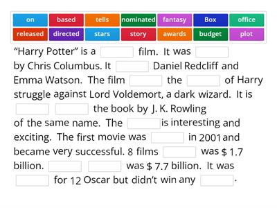 Harry Potter film vocab