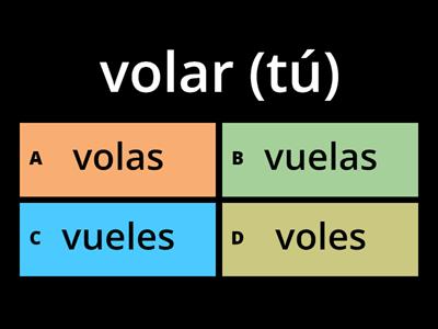 Verbos, presente, cambio vocalico