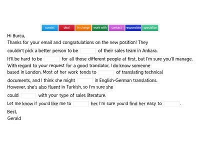 Useful expressions - Describing work