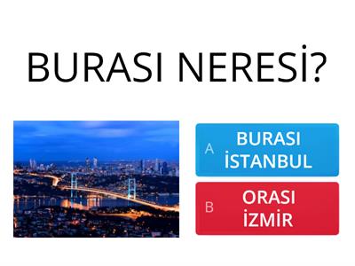 Bu, Şu, O, Burası, Şurası, Orası