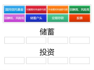 单元3 - 储蓄与投资