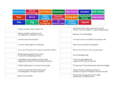 Archaeologist match up