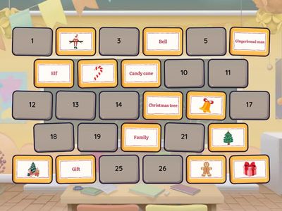 Christmas Vocabulary: Match the Word to the Picture