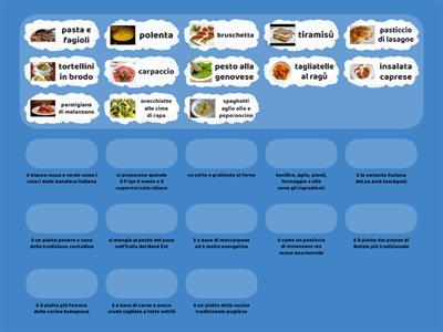 Piatti tradizionali della cucina italiana