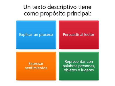 Tipos de textos: Narrativos, descriptivos, instructivo. 