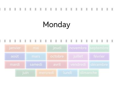 French months and days