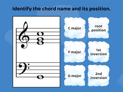 Inversions of chords 8: C, F, G major chords