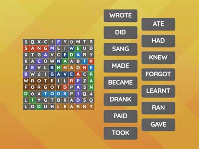 verbos irregulares en pasado simple