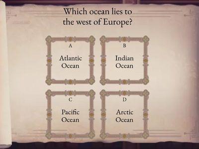 The main physical features in and around Europe