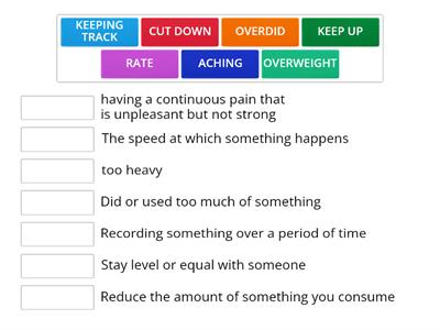 HEALTH & FITNESS VOCAB - B2