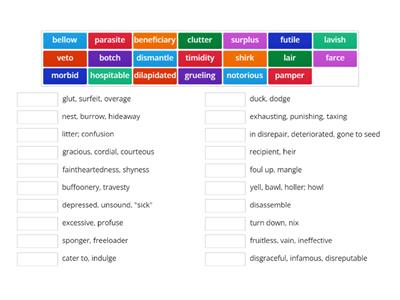 Vocabulary Workshop Level B Unit 10 Synonyms