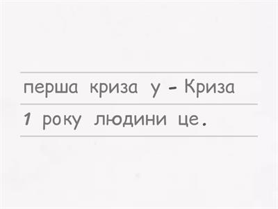 Розташуй у вірному порядку