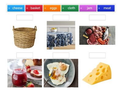 Vocabulary eggs, cheese, jam , others
