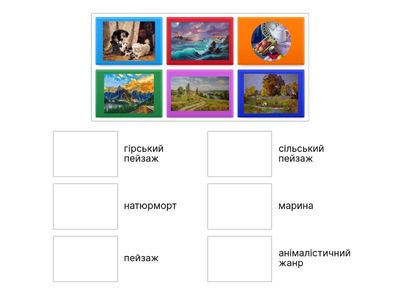 Жанри образотворчого мистецтва (6 клас, І семестр)