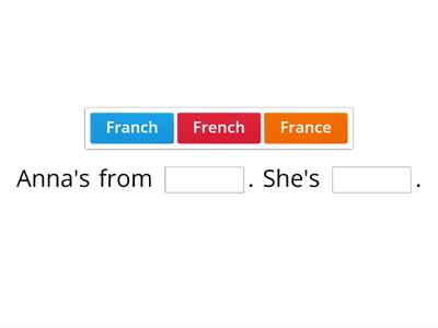 Countries/nationalities