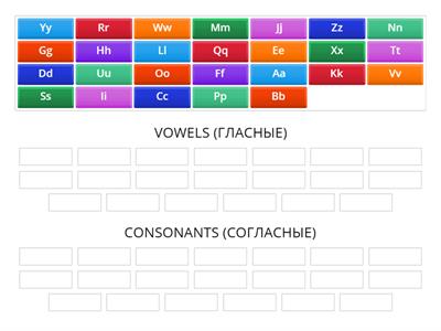 Vowels and Consonants