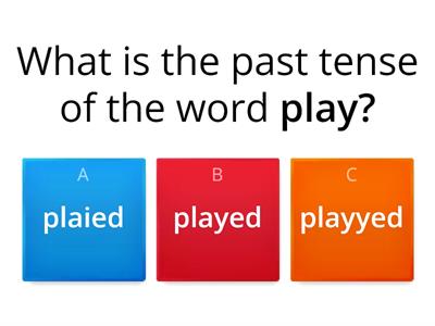 Simple Past Tense Verbs