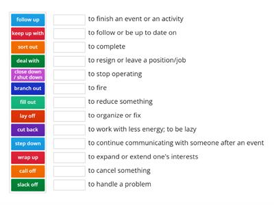  Work Phrasal Verbs 