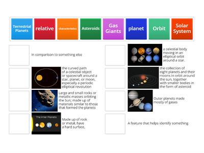 Characteristics of Planets in our Solar System 