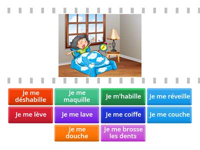  verbes pronominaux: Actions de la routine quotidienne 2 