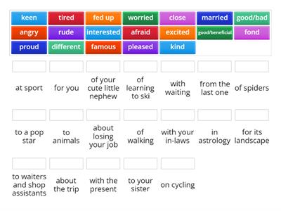 Adjectives and preps B1