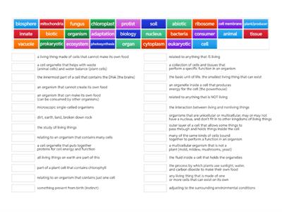 Life Science Vocabulary