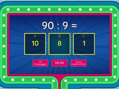 Divisioni veloci (con e senza resto)