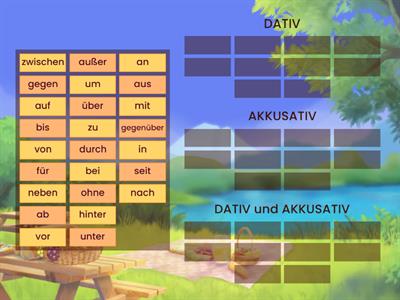 Präpositionen mit DATIV und AKKUSATIV