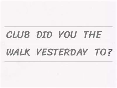 Questions in the past