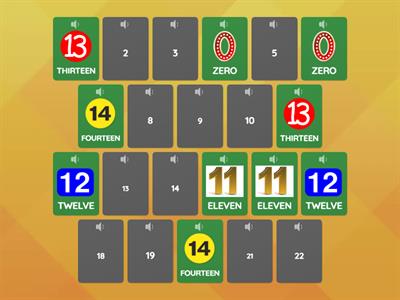 3. MEMORY GAME: NUMBERS 0 TO 20 - 