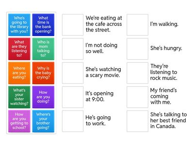 Present Progressive Wh-Questions