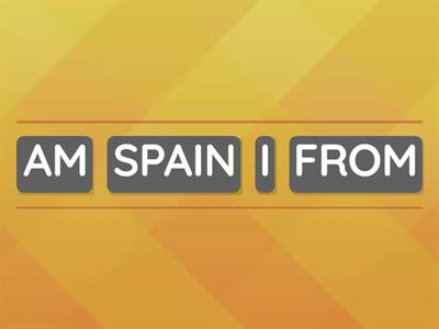 put in order the sentences 