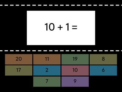 Addition facts to 20