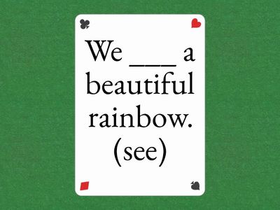 Unit 4: regular + irregular verbs