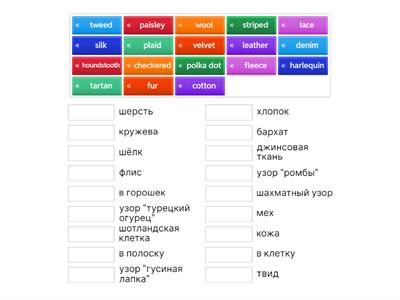 Clothes (Patterns & Materials) Matching