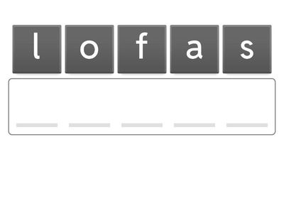 organiza las palabras