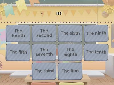 Math: Ordinal numbers - Matching