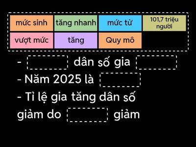 Bài 7: Dân số - Bài 9: Đô Thị Hóa