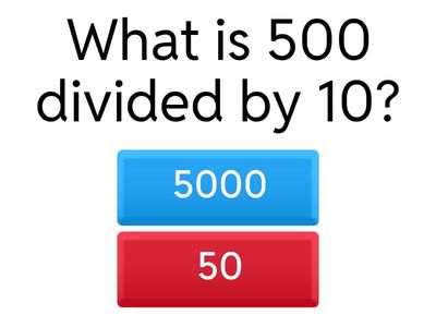 Maths Quiz: Dividing by 10, 100, and 1000