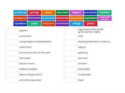 6V Exam vocab units 14, 15, 16