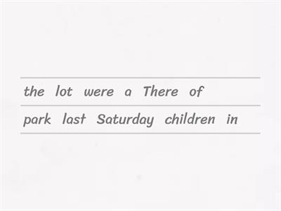 There was / There were / There wasn't / There weren't