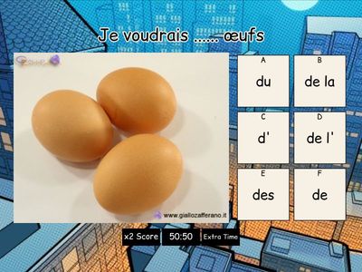 articles / partitifs / affirmatif - négatif