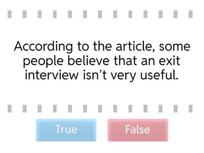 Exit Interviews Reading Comprehension 