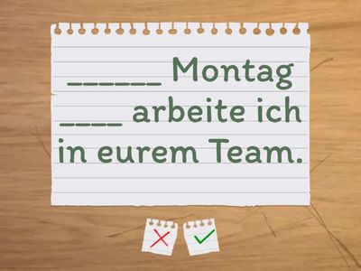  Welche Präposition passt?