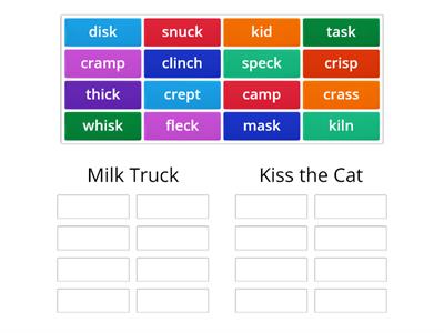 Milk Truck and Kiss the Cat Sort