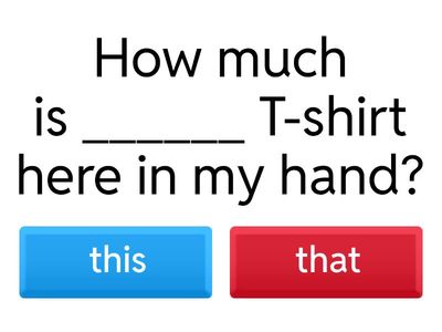 this these those that