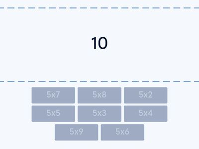 Таблица умножения на 5