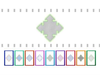 Vizuális differenciálás - azonos forma, szín és mintázat