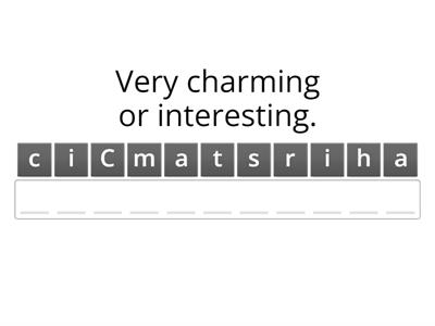 B4 - Describing Personality - Anagram