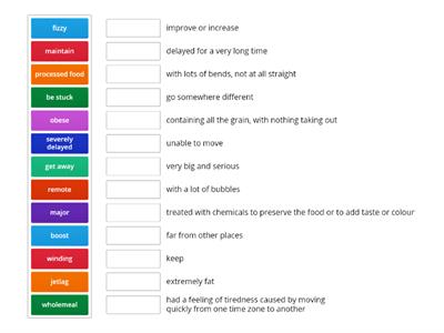 Vocabulary (Health/Travel/Holiday)